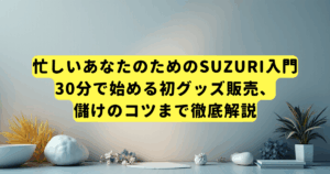 忙しいあなたのためのSUZURI入門｜30分で始める初グッズ販売、儲けのコツまで徹底解説