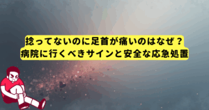 捻ってないのに足首が痛いのはなぜ？病院に行くべきサインと安全な応急処置
