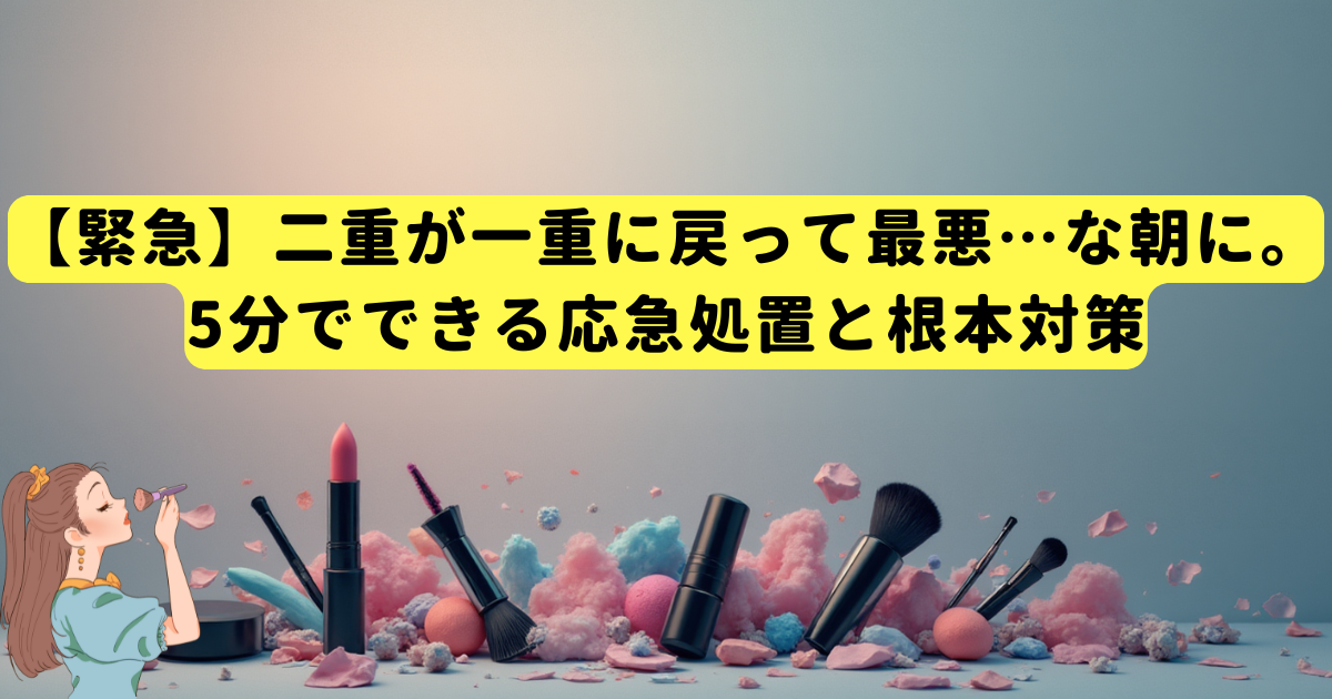 【緊急】二重が一重に戻って最悪…な朝に。5分でできる応急処置と根本対策