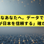 不安なあなたへ。データで示す「世界が日本を信頼する」確かな理由