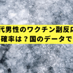 20代男性のワクチン副反応、心筋炎の確率は？国のデータで不安解消